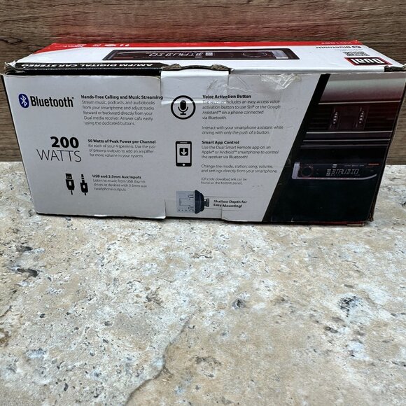 Dual Car Stereo Head Unit XD18BT Single DIN 200 Watts Bluetooth, USB NIB - Picture 5 of 12